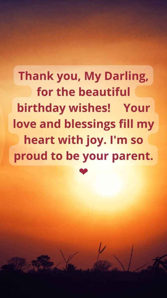 Birthday Wishes Reply To Daughter